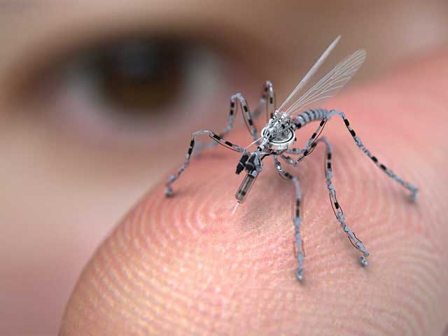 Image of a mosquito-sized robot
