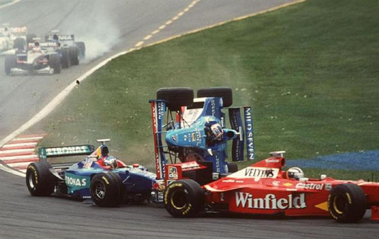 Formula one crash accident