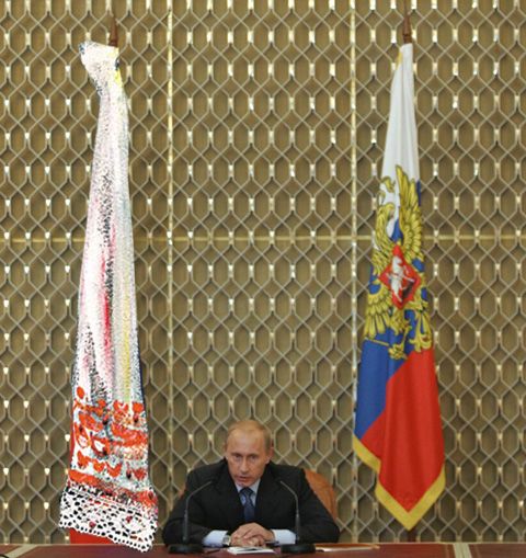Морозно-узорная жаба на картину Путина (75 фото)