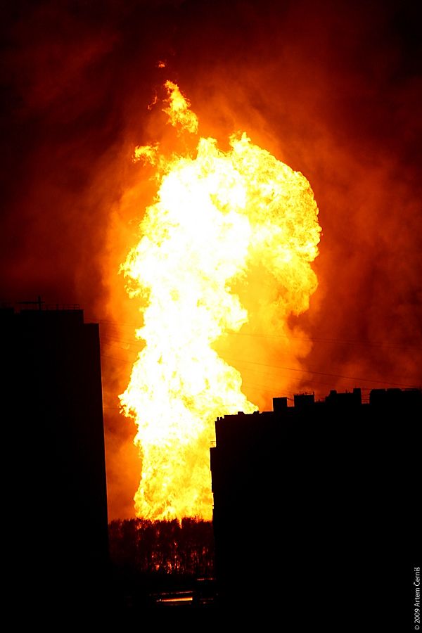 Газовый факел Москвы (44 фото + 2 видео)