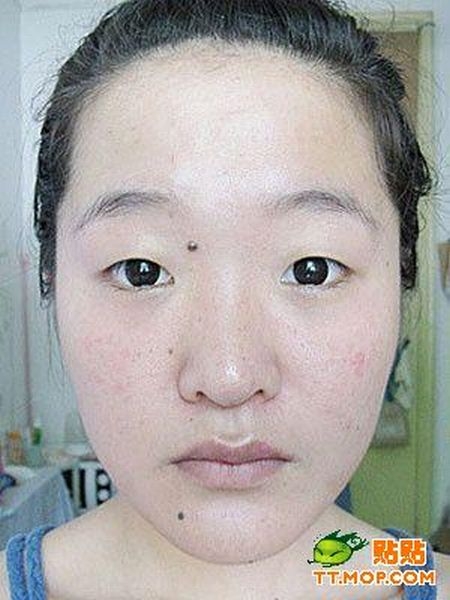Китайская девочка до и после косметики (12 фото)