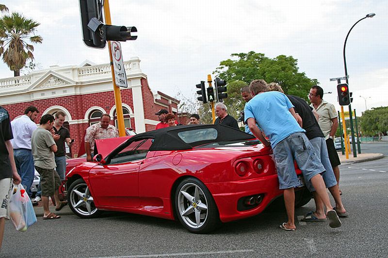 Ferrari traffic accident